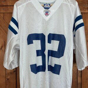 Reebok 2004 Edgerrin James Colts #32 Jersey L White NFL On Field Vintage